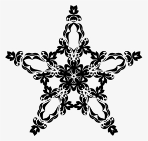 Flourish Star Silhouette - Ornament, HD Png Download, Free Download