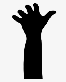Raised Hand In Silhouette - Hand Free Silhouette Png, Transparent Png, Free Download