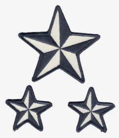 Nautical Stars Reflective Embroidered Patch - Five Pointed Star Vector, HD Png Download, Free Download