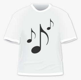 White Music Notes - Active Shirt, HD Png Download, Free Download