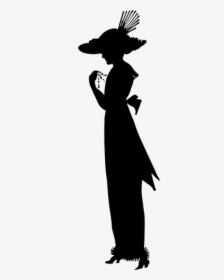 Fancy Lady Silhouette - Woman Hat Silhouette Png, Transparent Png, Free Download