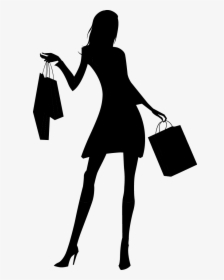 Fashion Girl Silhouette Png - Shopping Girl Silhouette Png, Transparent Png, Free Download