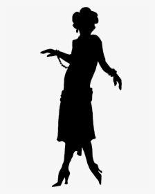 Flapper Girl Silhouette Png Download - Flapper Png, Transparent Png, Free Download