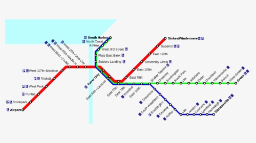 Rtamap - Cleveland Rta Red Line, HD Png Download, Free Download