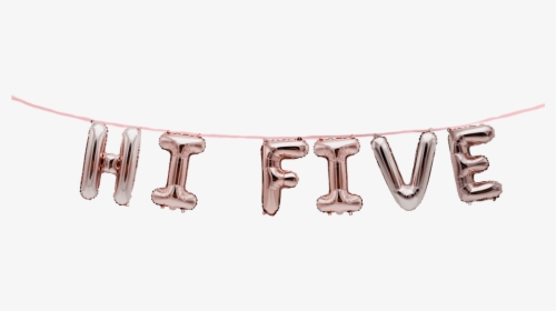 Hi Five 5th Birthday Decorations Balloon Banner Set - Body Jewelry, HD Png Download, Free Download
