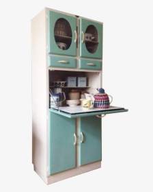 Vintage Kitchen Unit Transparent Image - 1950s Larder Cupboards Kitchen, HD Png Download, Free Download