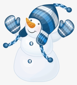 Frosty The Snowman Clip Art Free - Blue Snowman Clipart, HD Png Download, Free Download