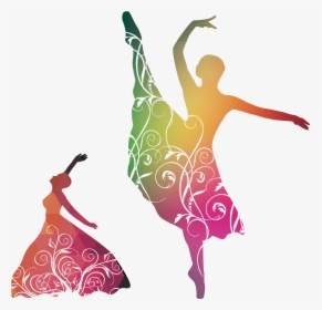 Dance Silhouette Ballet - Folk Dance Background Design, HD Png Download, Free Download