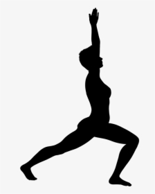 Silhouette, Yoga, Woman, Girl, Young, Gymnastics, Dance - Karate Stencil, HD Png Download, Free Download