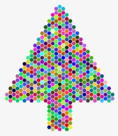 Prismatic Hexagonal Abstract Christmas Tree Clip Arts - Christmas Tree, HD Png Download, Free Download