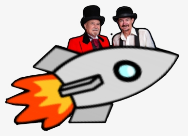 Two People In A Rocket Ship - Cartoon, HD Png Download, Free Download