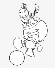 Coloring Pages For Kids And For Adults - Mario Bowser Jr Coloring Pages, HD Png Download, Free Download