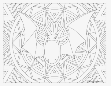 Golbat Pokemon Coloring Page - Pokemon Adult Coloring Sheets, HD Png Download, Free Download