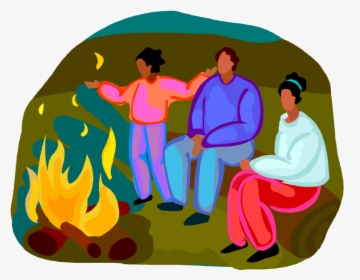 Singing Around The Campfire Clipart - People Around Campfire Clipart, HD Png Download, Free Download