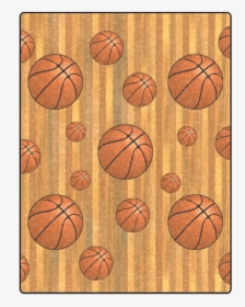 Basketballs With Wood Background Blanket 50"x60" - Basketball, HD Png Download, Free Download