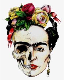 Colorful Frida Kahlo Fridakahlo Beautiful Mexicanskull - Frida Kahlo, HD Png Download, Free Download