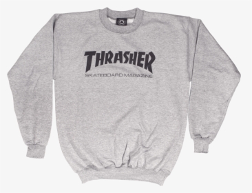 Thrasher Skate Mag Crew Sweatshirt - Thrasher Skate Mag Crewneck Grey, HD Png Download, Free Download