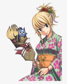 Fairy Tail Lucy In Kimono, HD Png Download, Free Download