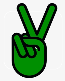 Transparent Png Peace Sign - Peace Hand Sign Clipart V Png, Png Download, Free Download
