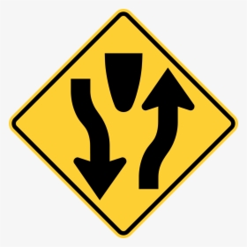 Divided Highway Sign, HD Png Download, Free Download