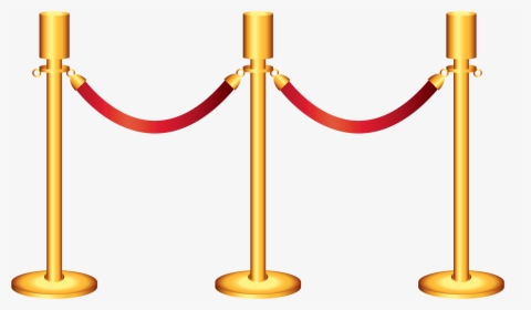 Golden Rope Barricade Transparent Png Clipart - Red Carpet Rope Clipart, Png Download, Free Download