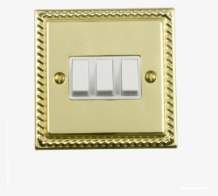 Georgian Rope Border White Treble Switch - Light Switch, HD Png Download, Free Download