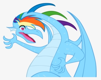 Skyrim Ponies Rainbow Dovahk Dragon Dash By Navitaserussirus-d4rpf8a - Rainbow Dash Dragon My Little Pony, HD Png Download, Free Download