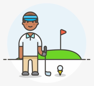 Golfer Male Icon - Cartoon, HD Png Download, Free Download