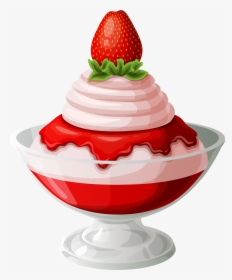 Strawberry Ice Transparent Picture - Strawberry Ice Cream Clipart Png, Png Download, Free Download