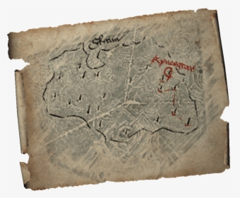 Map Of Dragon Burials - Skyrim Map Of Dragon Burials, HD Png Download, Free Download