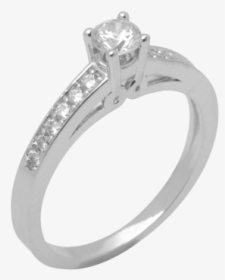 14k White Gold Diamond Ring D2129 - Engagement Ring, HD Png Download, Free Download