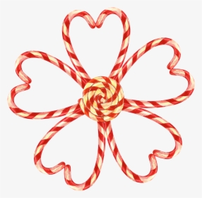 Cane Candy Stitching Flower Shape Decoration Png Transparent, Png Download, Free Download
