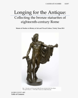 Statue , Png Download - Zoffoli Bronze Apollo, Transparent Png, Free Download