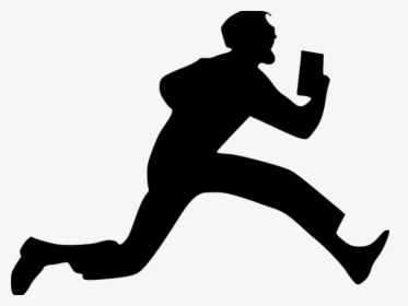 Man Running Silhouette - Man Transparent Running Silhouette, HD Png Download, Free Download