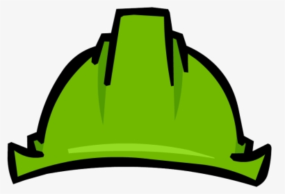 Club Penguin Item Of The Day April 18th- Green Hard - Club Penguin Green Helmet, HD Png Download, Free Download
