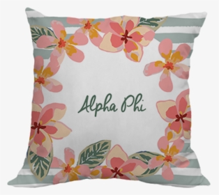 Plumeria Flowers Sorority Throw Pillow - Cushion, HD Png Download, Free Download
