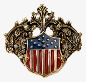 Shield Gold Lapel Pin - Flag Of The United States, HD Png Download, Free Download