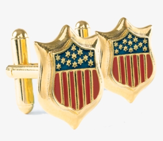 Shield Gold Cuff Links - Shield, HD Png Download, Free Download