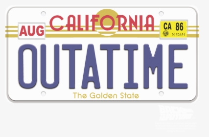 Back To The Future Outatime Plate Men"s Slim Fit T-shirt - Back To The Future License, HD Png Download, Free Download