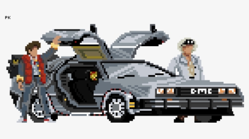 Back To The Future Pixel Art, HD Png Download, Free Download