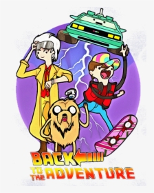 Back To The Future Onesie For Sale By Sarah Carlos - Adventure Time Back To The Future, HD Png Download, Free Download