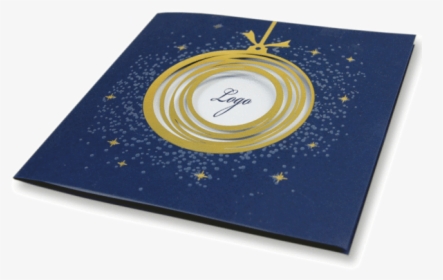 Navy Blue Laser Cut Bauble With Gold Foil - Circle, HD Png Download, Free Download