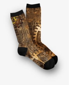 Steampunk Gears Socks - Sock, HD Png Download, Free Download