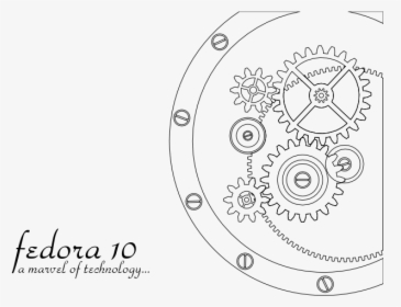 Artwork F10themes Gears Clockwork - Clockwork Art Simple, HD Png Download, Free Download