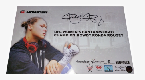 Ronda Rousey Autographed Free Rice Weekly Prize - Monster Cable, HD Png Download, Free Download