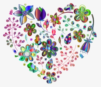 Transparent Flower Heart Png - Heart Design Transparent Background, Png Download, Free Download