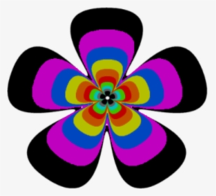 S Retro Clip - Clip Art Hippie Flower, HD Png Download, Free Download