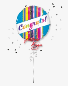 Congrats Multi Design Stripe Colourblast Foil Balloon - Graphic Design, HD Png Download, Free Download