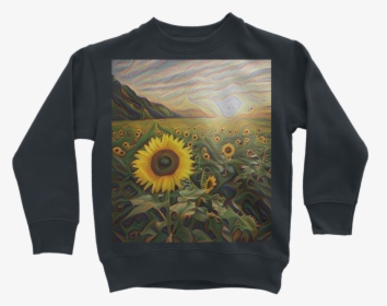 Psychedelic Trippy Sunflower Kids Sweatshirt Apparel - Hawk Cobra Kai Shirt, HD Png Download, Free Download