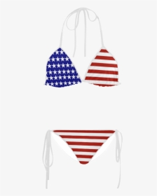 Usa Patriotic Stars & Stripes Custom Bikini Swimsuit - Bikini, HD Png Download, Free Download